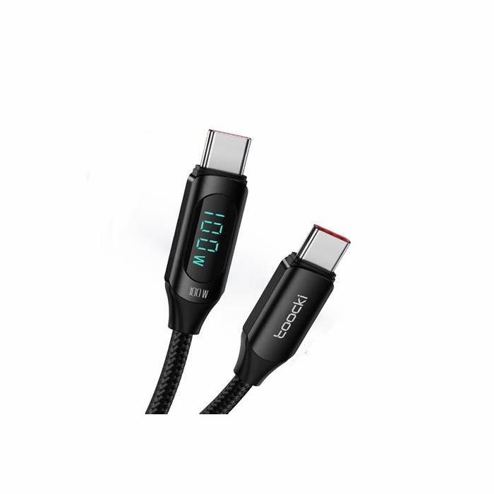Cable USB-C carga ultra rápida de 100W con pantalla LED Toocki