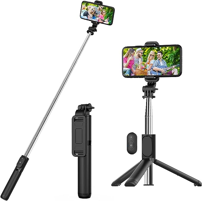 Mini trípode y palo selfie con shutter bluetooth R1